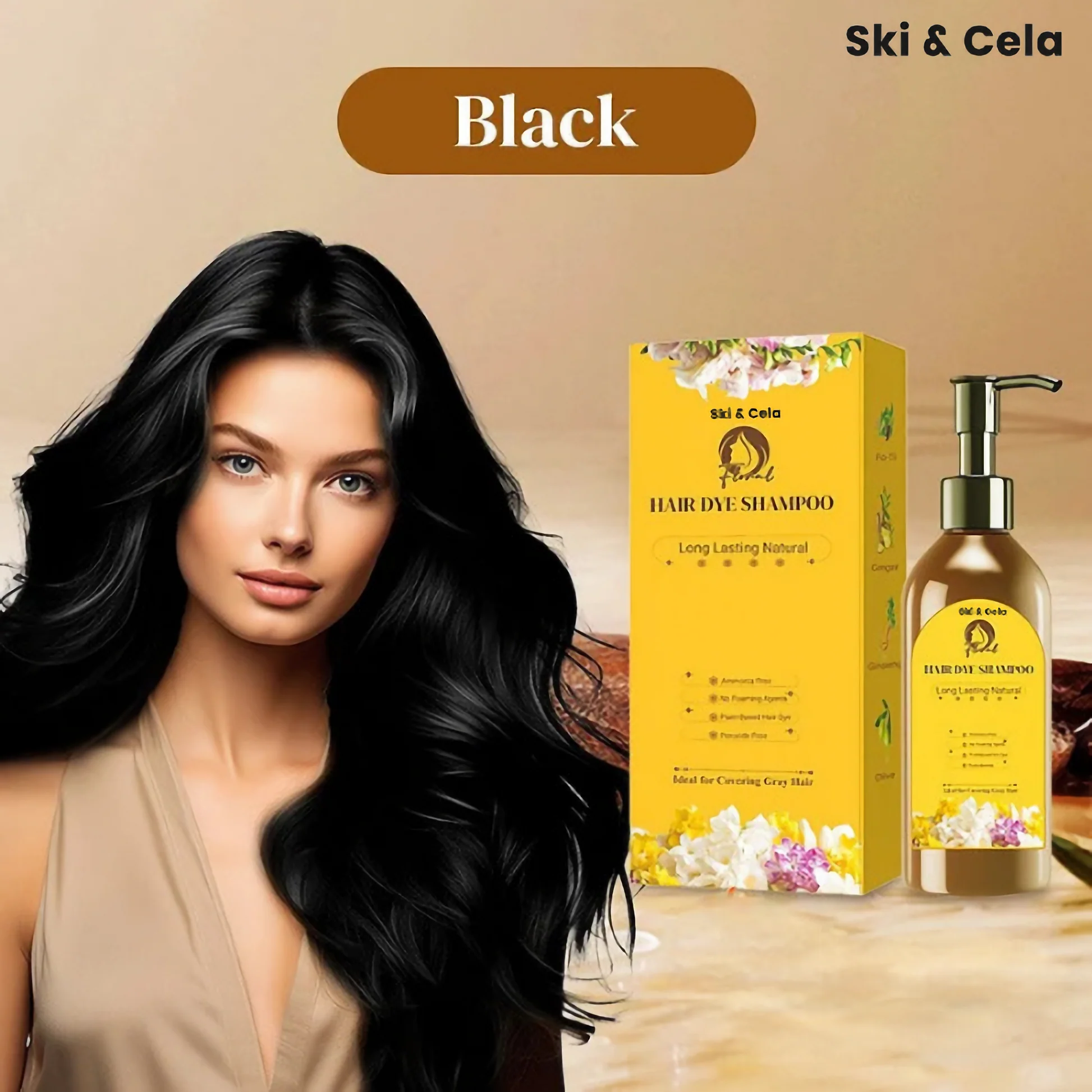 Hair Dye Shampoo | Buy One Get One FREE ~ Long-Lasting Natural Hair Dye Shampoo for Men &amp; Women